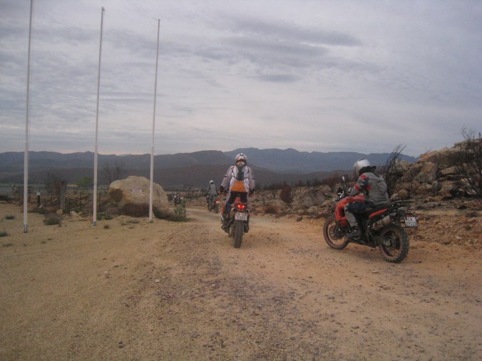 An assortment of big bikes. I was riding 650 KLR but most people were on KTM 990 Adventures, and BMW GSA1200s. One guy on old KTM Dakar rallye