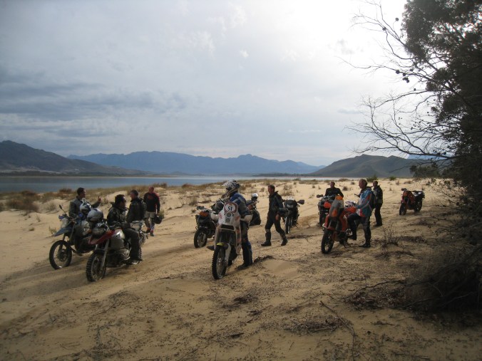 Taking a break before taking the dunes