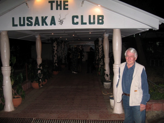 Uncle Mick in Lusaka outside the local club