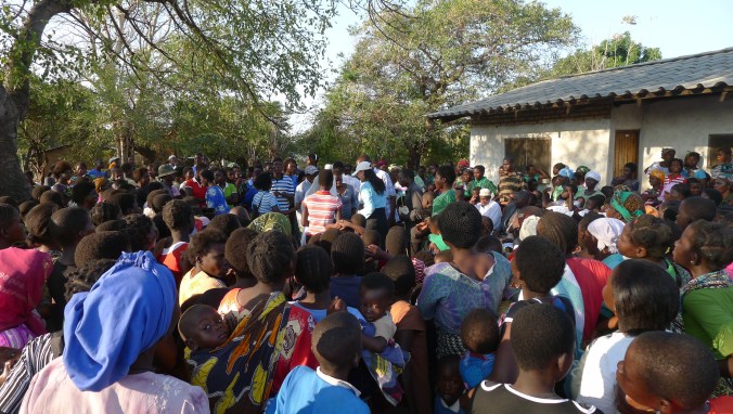 Fanny joining in the dancing at a local wedding