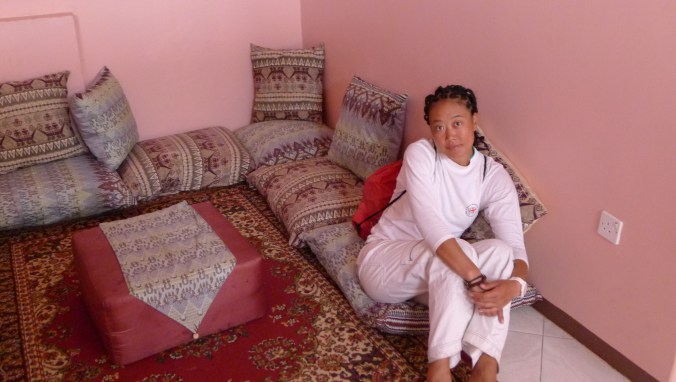 Fanny at one of the colonial style hotels