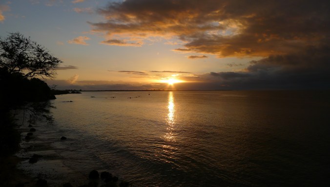 The rising sun over the Indian Ocean