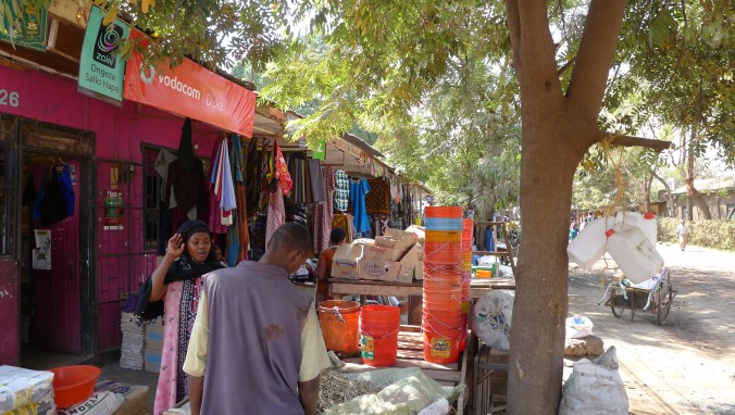 Wandering around the market getting provisions for trip in Serengeti