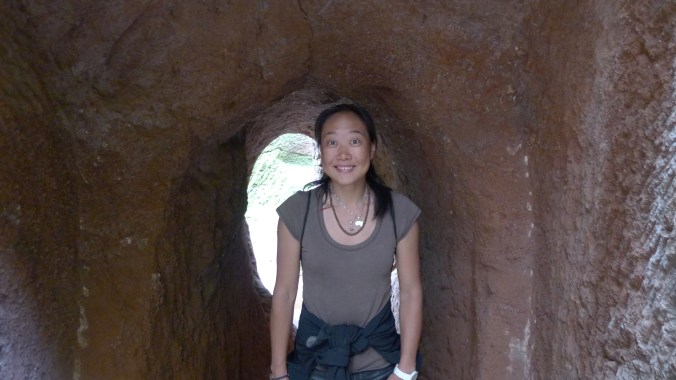 Fanny and I wandering around the "free"zone 