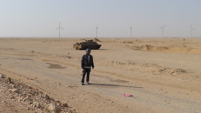 An Egyptian tank in the desert ... there were lots