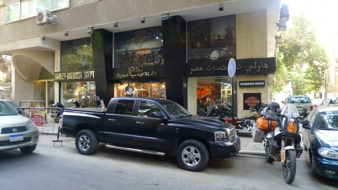 Bikes squeezed into a space in Cairo