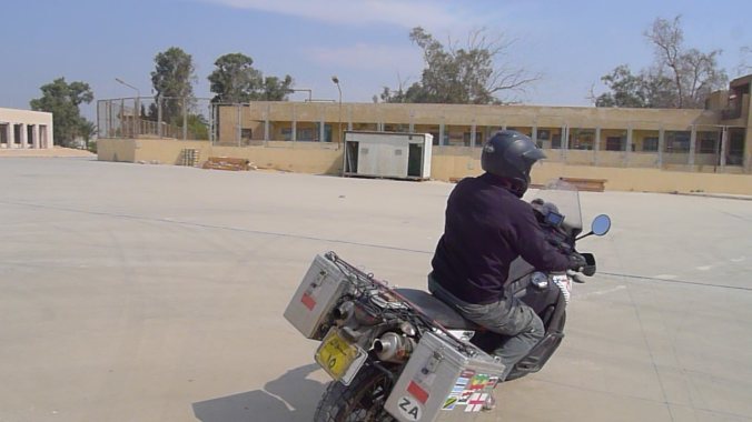 Chased away by police