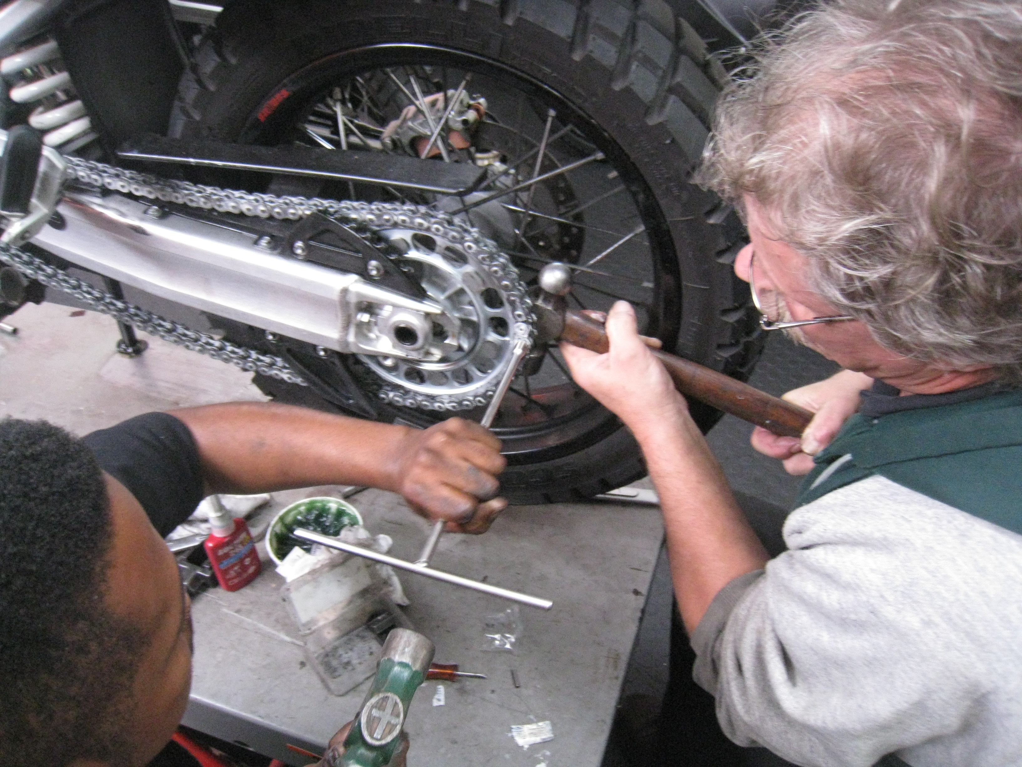 Fitting new chain and serv