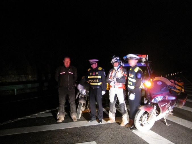 These police in Hubei were very friendly and kind... in fact with a couple of exceptions that we write about in the diary, the authorities in China treated us well.