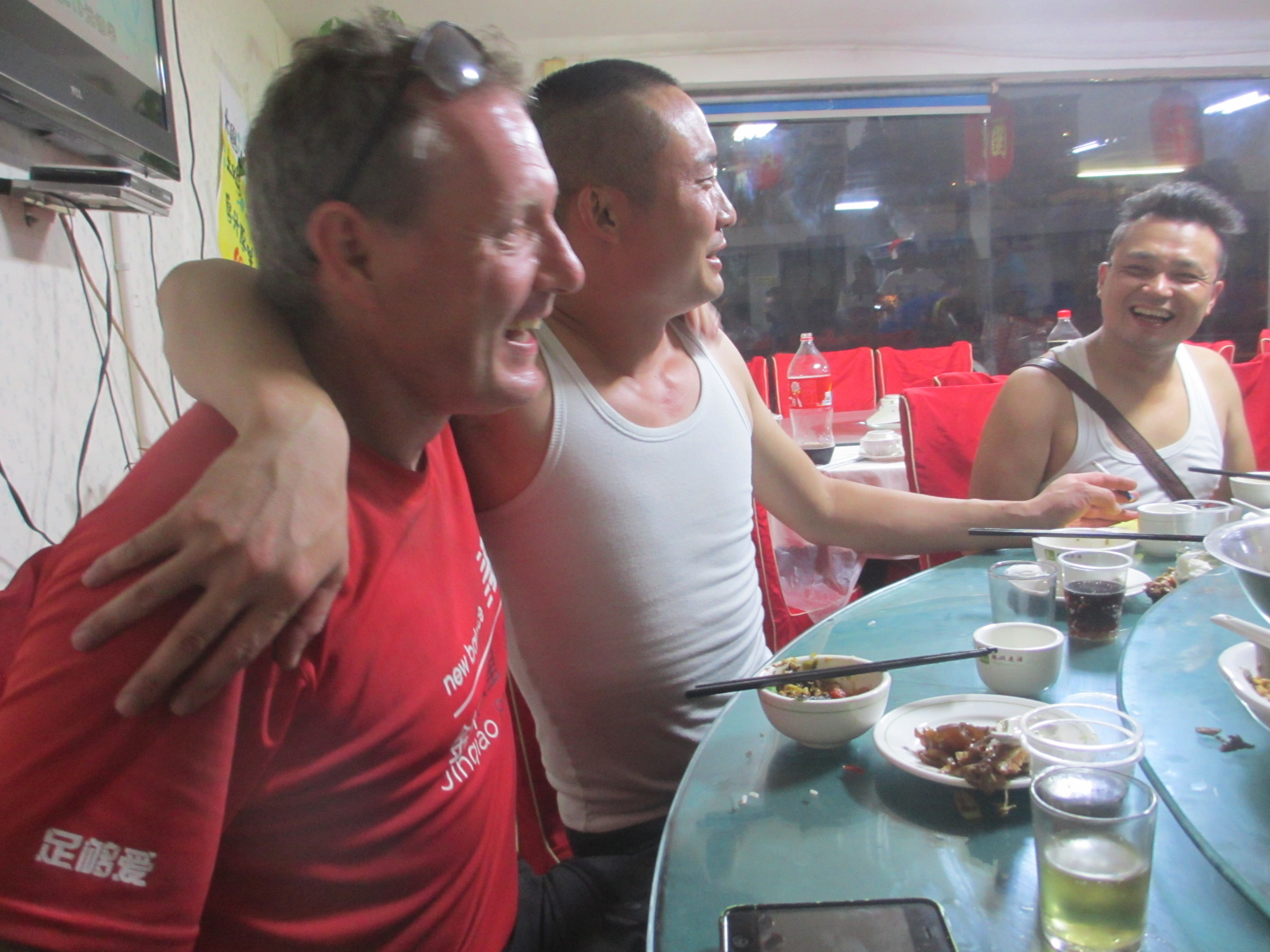 Bai Jiu and beer with friends in China