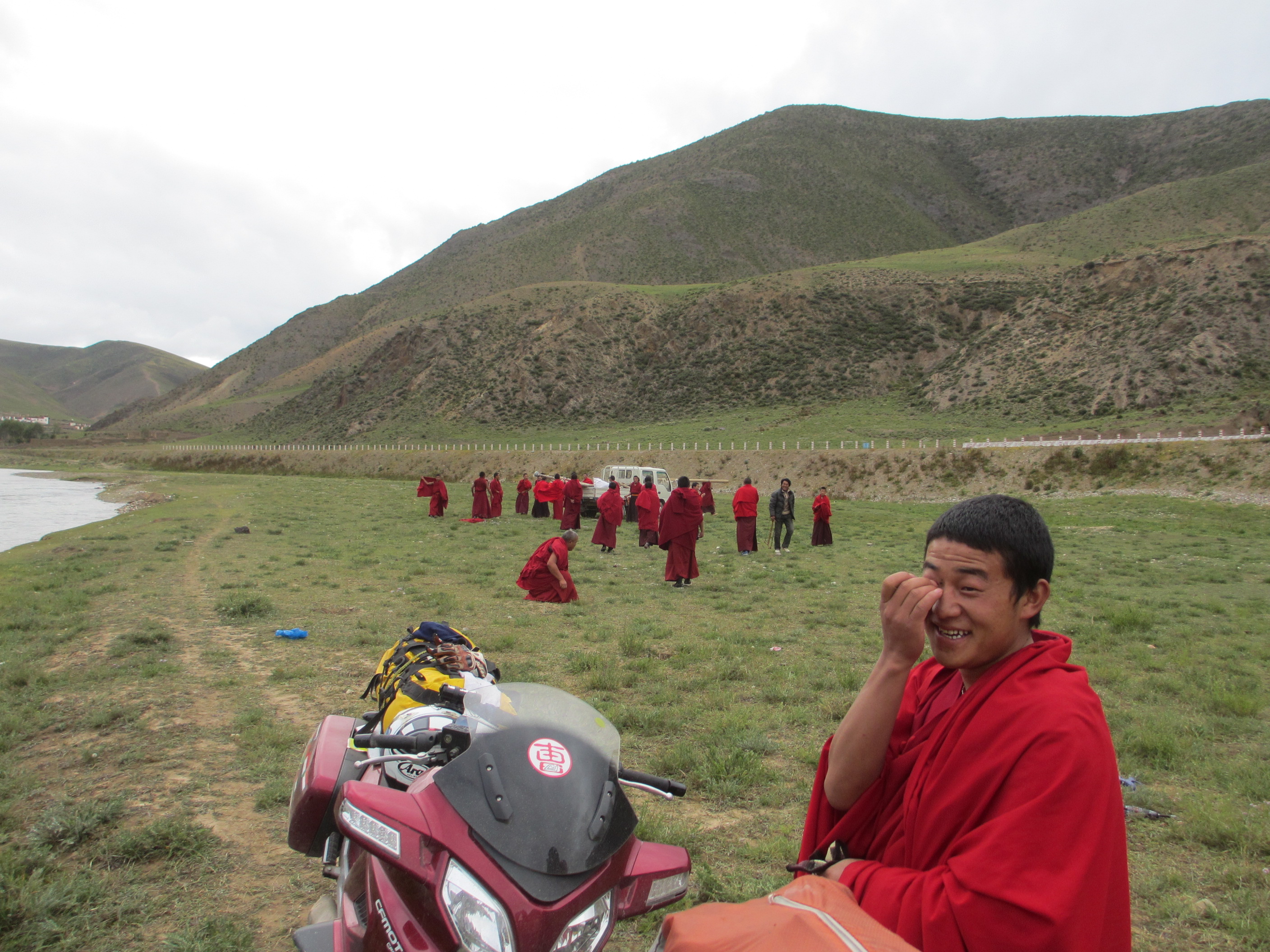 Tibet with lamas