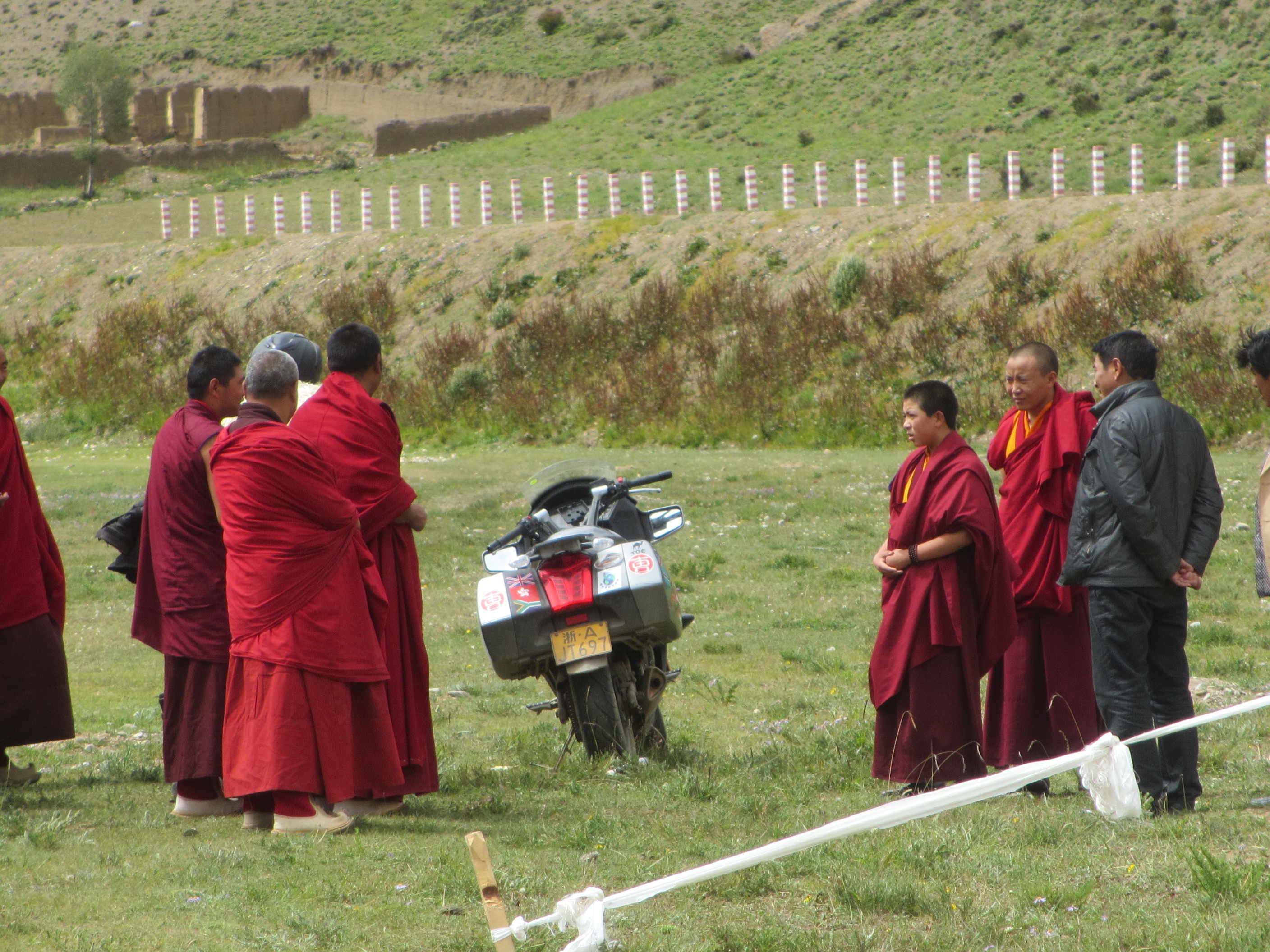 Little Living Bhudda checking our our bikes