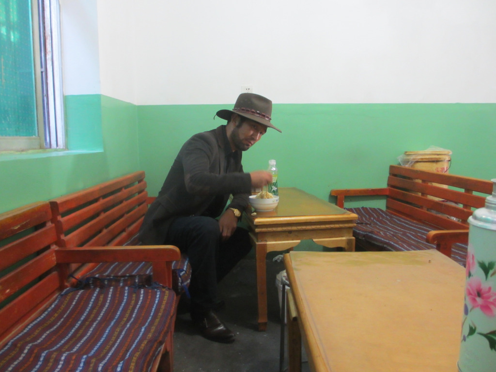 Tibetan guy in a tea shop in Lhasa.
