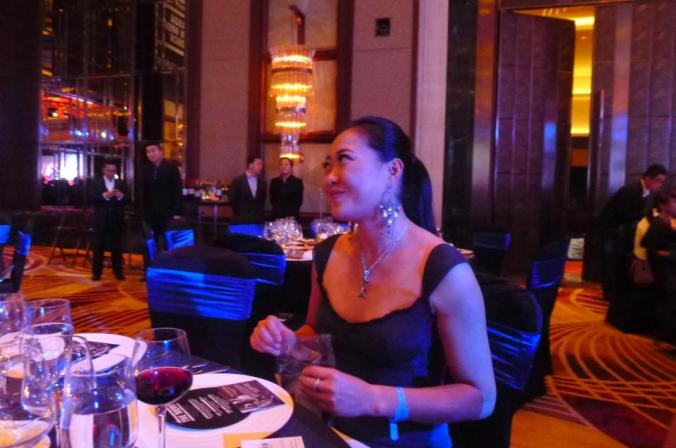 Fanny at charity boxing dinner in Shanghai. 