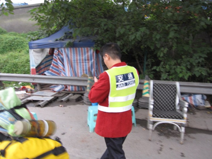 One of officials who throw a traffic cone at Fanny while she was cruising on highway at 80kph... causing her to come off. 