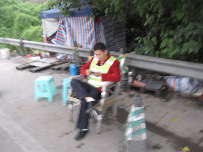 A fussy unfocused picture of one of the officials. My hands were shaking with rage.