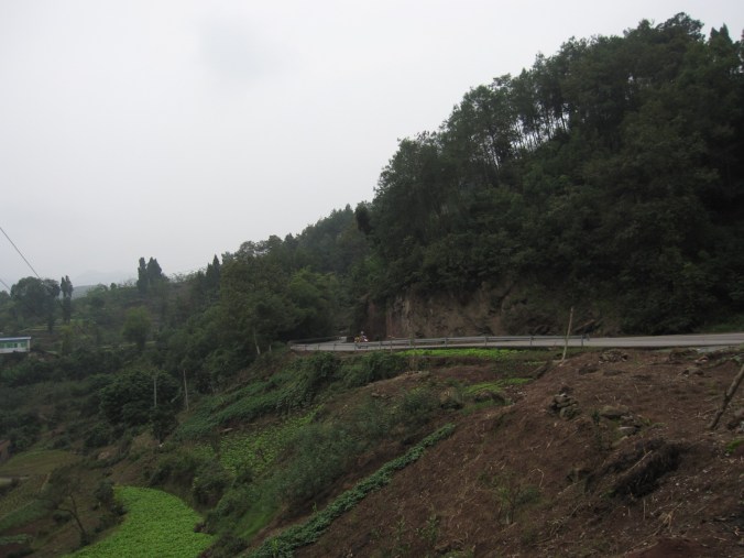 Onwards.... Fanny and her bike cruising along