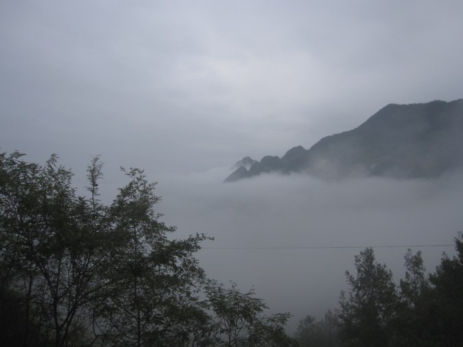 Above the mountain mist