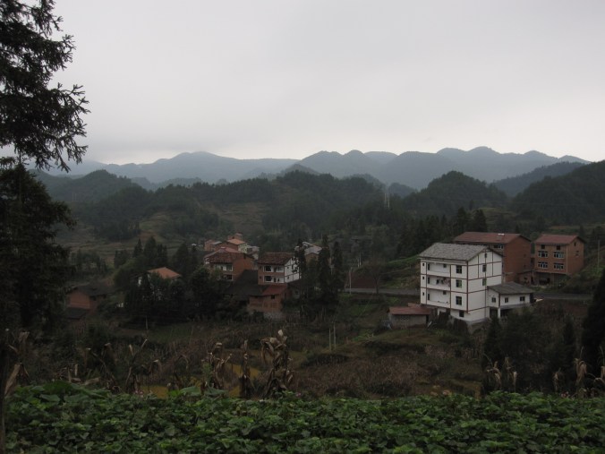 Rising up into HuangShui (Yellow water) national park at border with Hubei