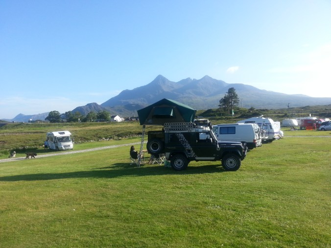 I am still not entirely sure what these German tourists with a safari tent on top of their Landrover were expecting to see in north west Scotland... 