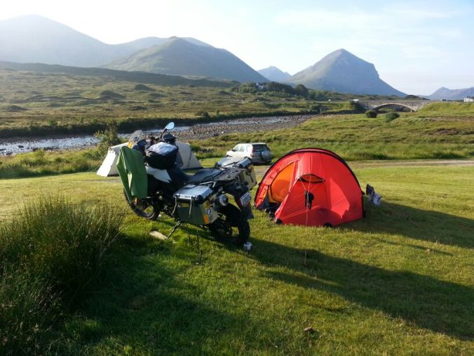 Fellow bikers from Canada... They had very nice kit... a BMW F800GS with all the accessories, great tent and good camping gear. Always something to learn from fellow adventurers. 
