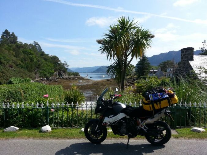 Due to the Gulf Stream that course up the west of the British Isles some parts of northern Scotland that are not far from the Arctic Circle are quite mild. It is, however, safe to say that the weather isn't always as glorious and when I was there and can be decidedly wet and blowy.