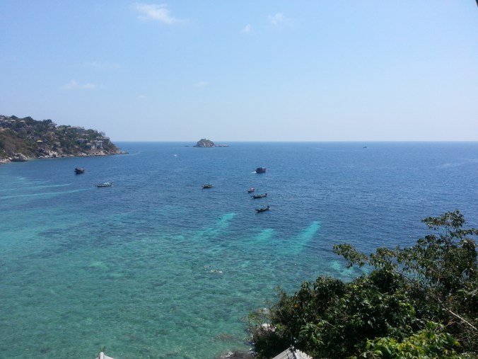 Dive boats and divers... big business on Koh Tao